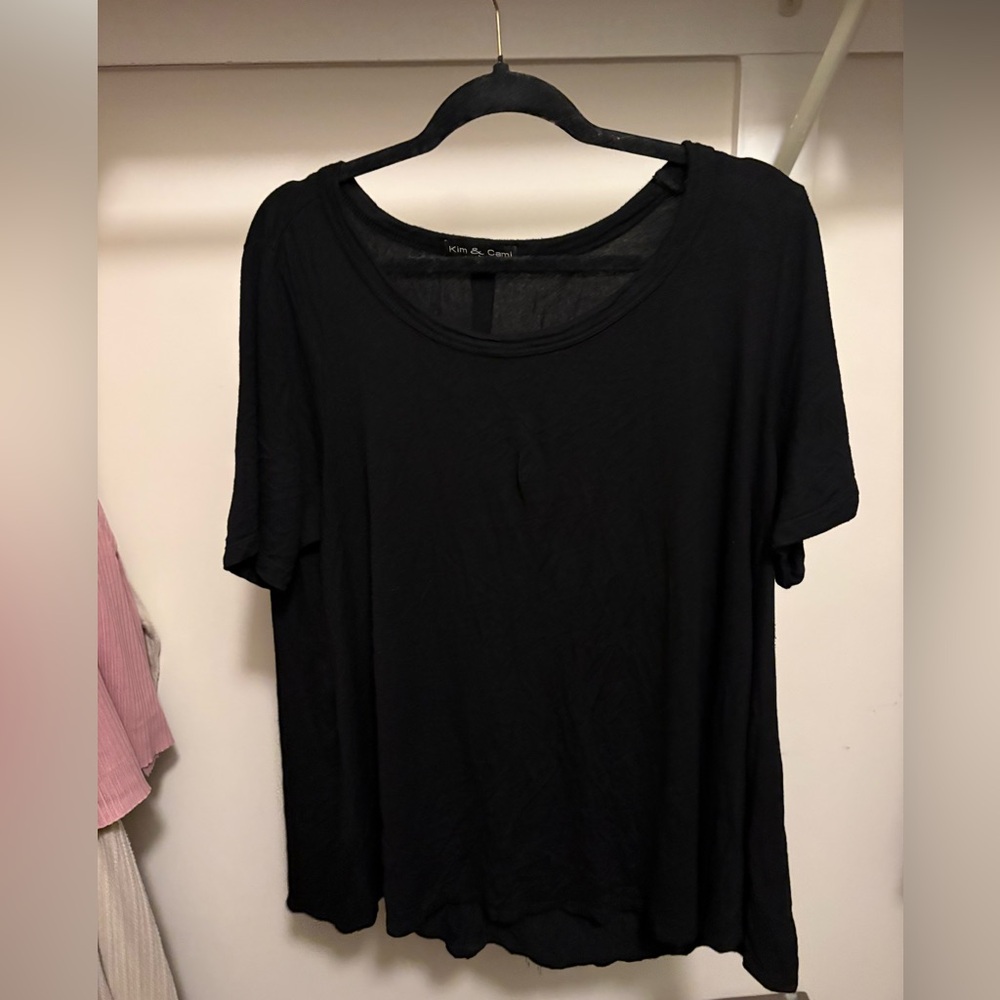 Kim & Cami Elegant Black Top